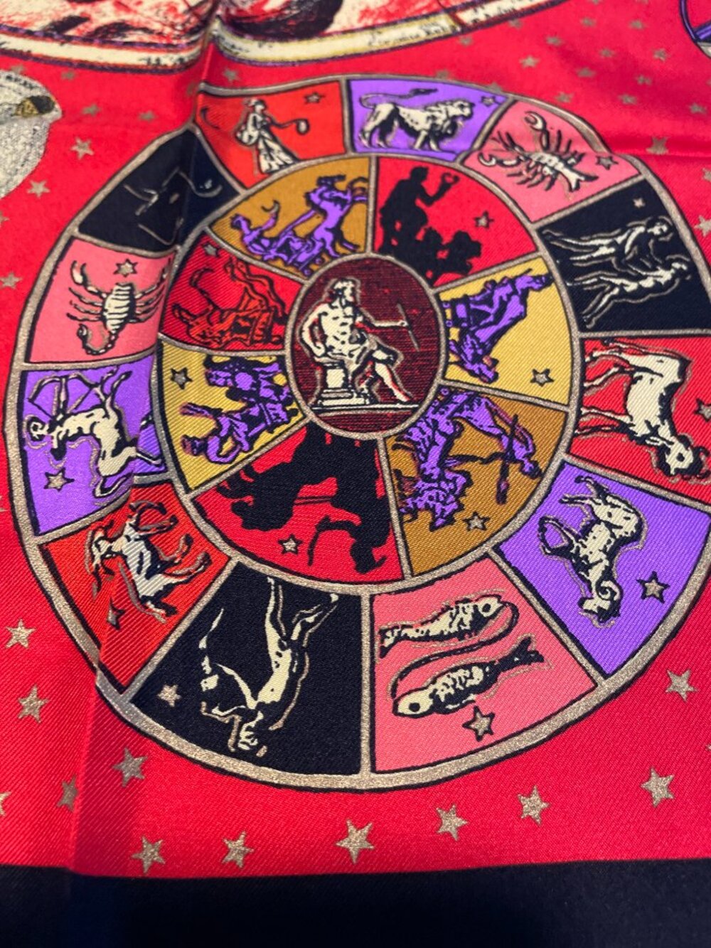 Rare Gianni Versace Zodiac Silk Scarf Astrology Collector Piece - Picture 6 of 16